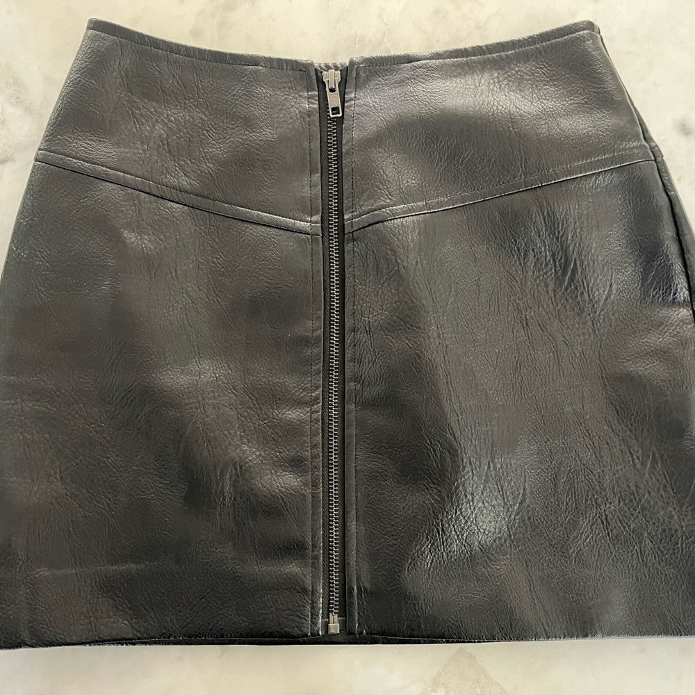 ASTR the Label Tracy Black Leather Skirt